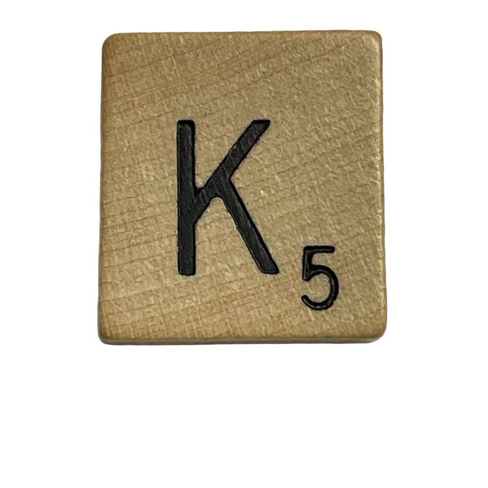 Scrabble Game Piece Letter K Replacement Wood Tile Genuine Standard Edition mq